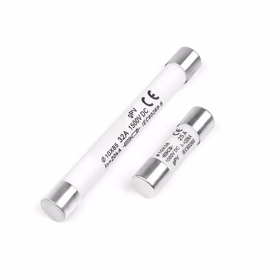 AC Cylindrical Ceramic Solar PV Fuse 30A 60A 440VAC with IEC60269-1