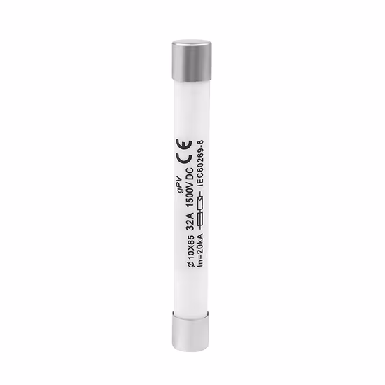 AC Cylindrical Ceramic Solar PV Fuse 30A 60A 440VAC with IEC60269-1