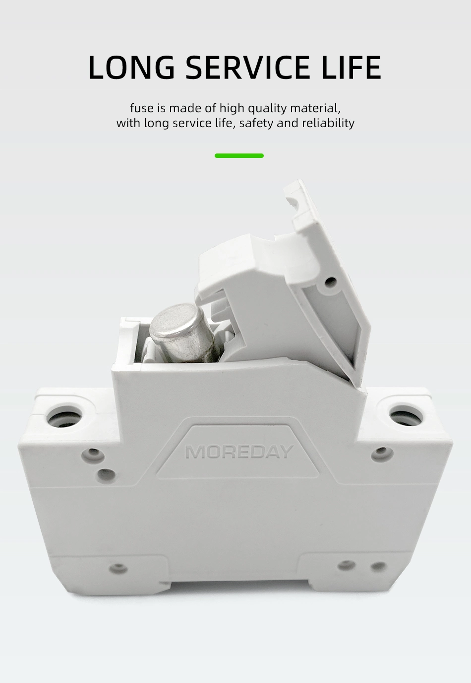 Moreday Solar PV DC 1000V 15A 20A 25A 32A CE CB TUV Certification Fuse with Fuse Link Suitable for Solar Systems