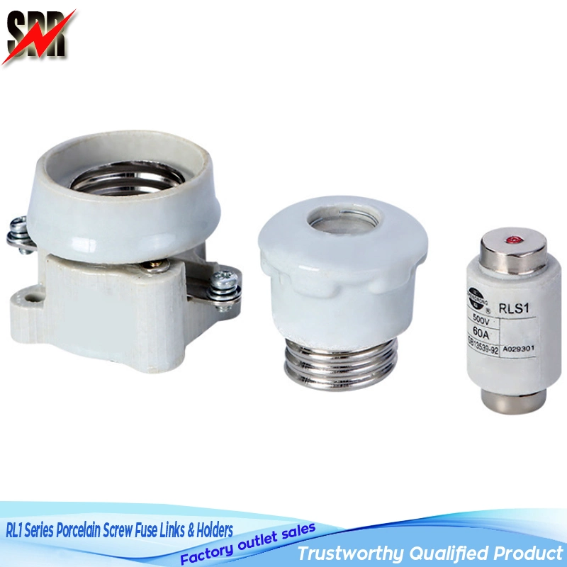 Rl1 Series Porcelain Screw Fuse Links & Holders, Rl1 Series 15A 60A 100A 200A Spiral Ceramic Fusible Core & Fuse Link