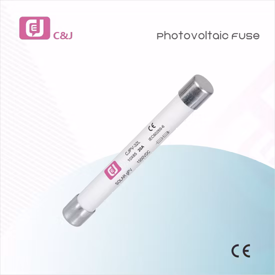 Cjpv-32L 8A-50A 1500V Предохранитель постоянного тока Цилиндрический фотоэлектрический керамический предохранитель